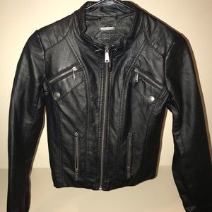 Kid’s Jou Jou Faux Leather Jacket Sz L
